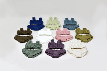 Yaarn - Poppenkleding - Doll set top & bloomer August - gehaakt katoen - Blush